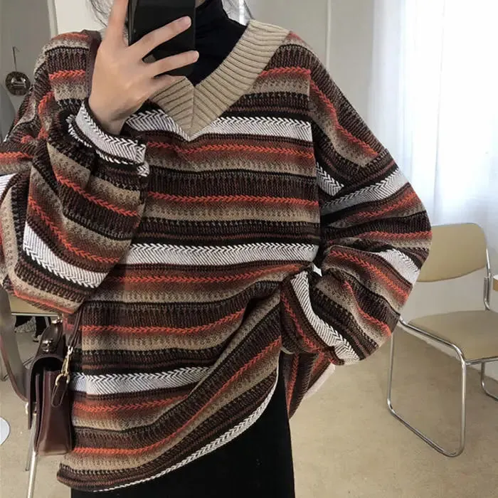 Y2K Vintage Aesthetic Full Zip Sweater for Modern Grandmas