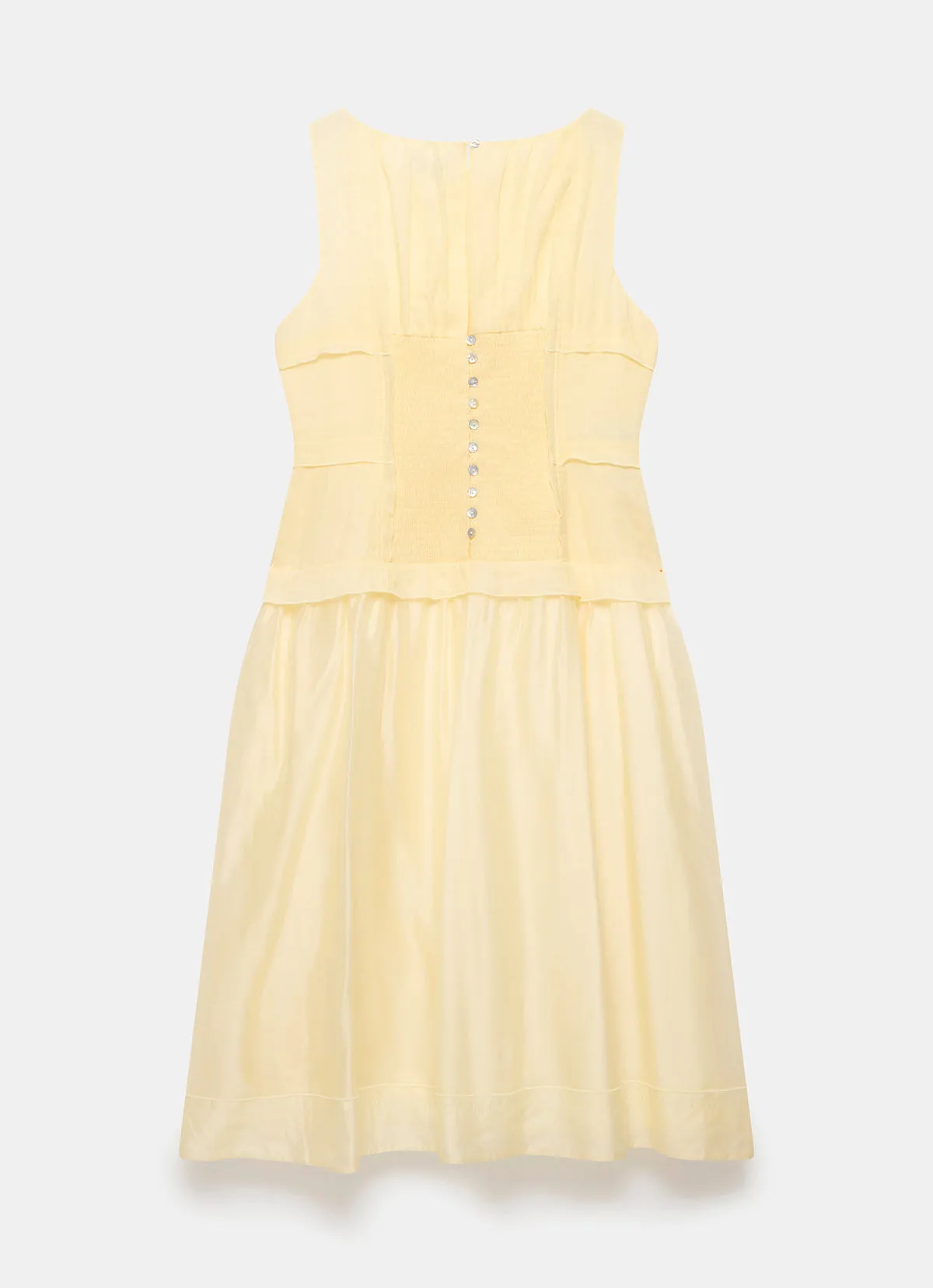 Yellow Sleeveless Midi Dress
