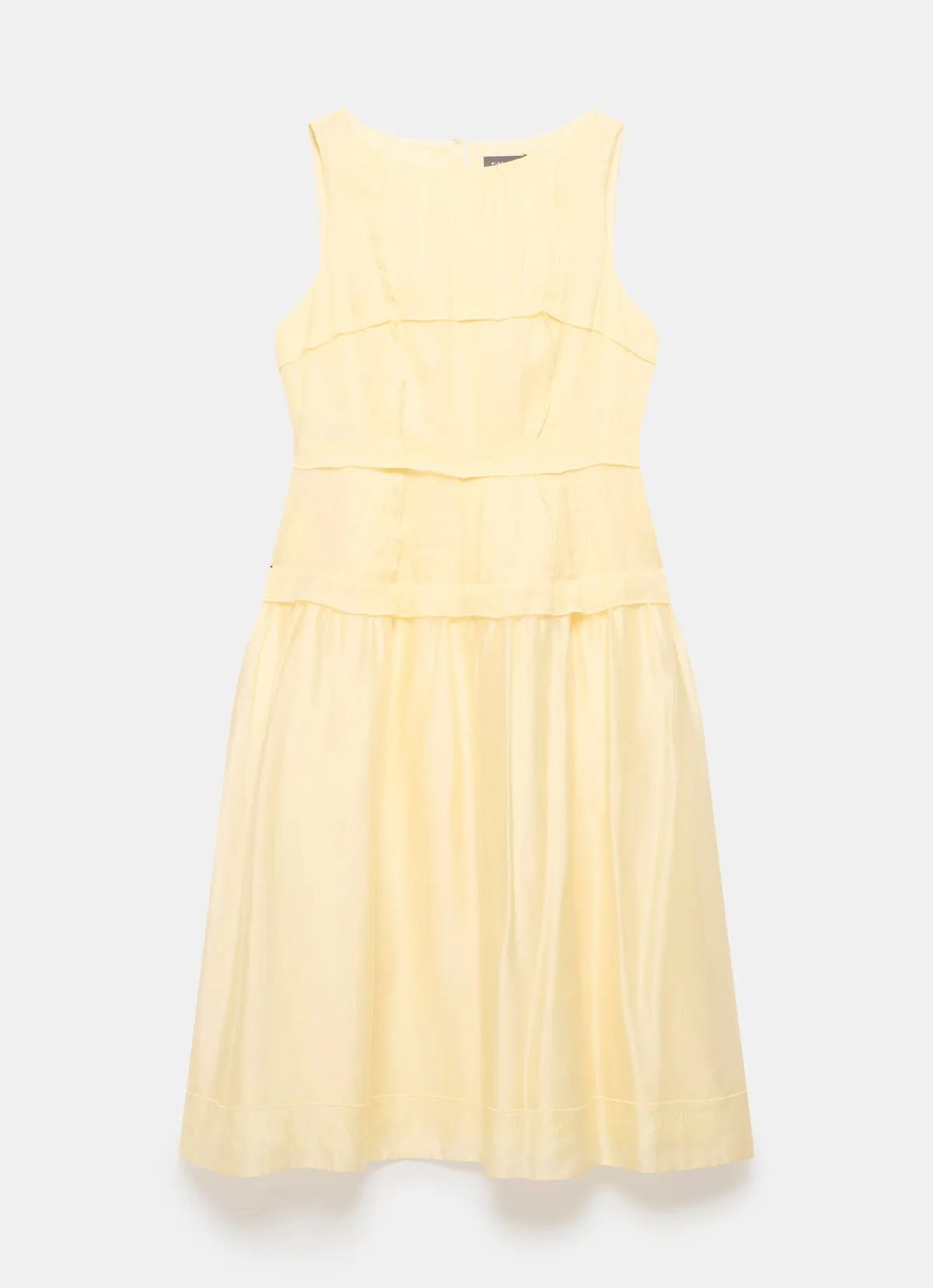 Yellow Sleeveless Midi Dress