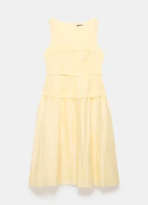 Yellow Sleeveless Midi Dress